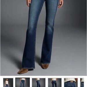 Buckle Dark Blue Flare Jeans